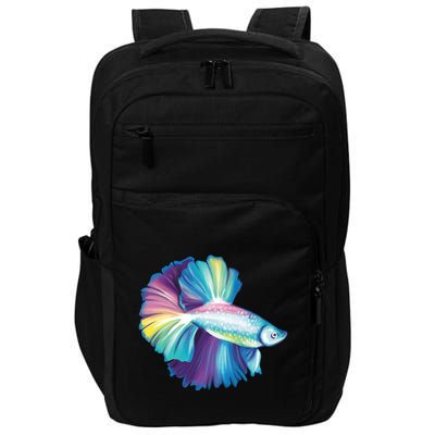 Colorful Betta Fish Swimming Impact Tech Backpack