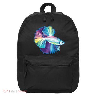 Colorful Betta Fish Swimming 16 in Basic Backpack