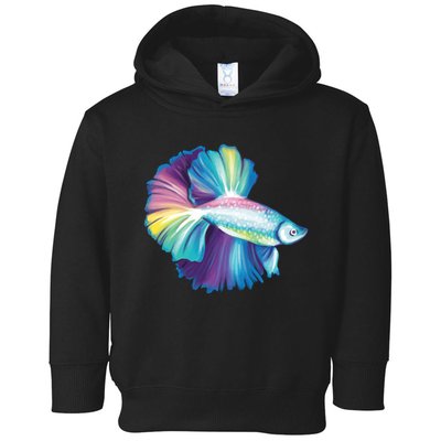 Colorful Betta Fish Swimming Toddler Hoodie
