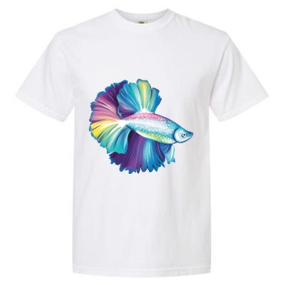 Colorful Betta Fish Swimming Garment-Dyed Heavyweight T-Shirt