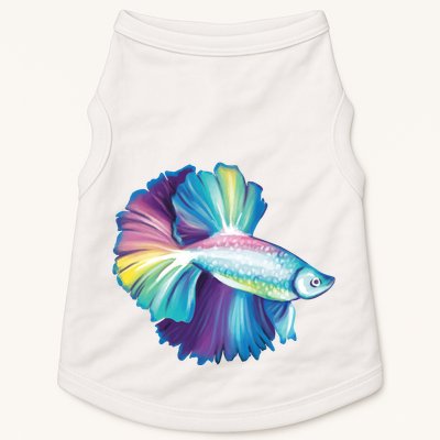 Colorful Betta Fish Swimming Doggie Tank