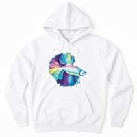 Colorful Betta Fish Swimming Hoodie