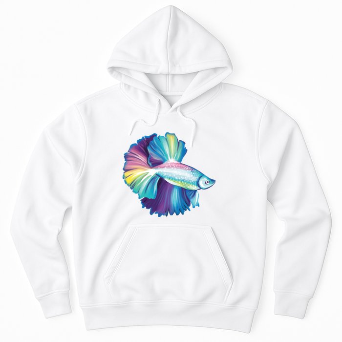 Colorful Betta Fish Swimming Hoodie