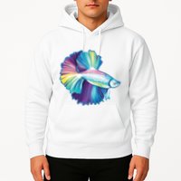 Colorful Betta Fish Swimming Hoodie