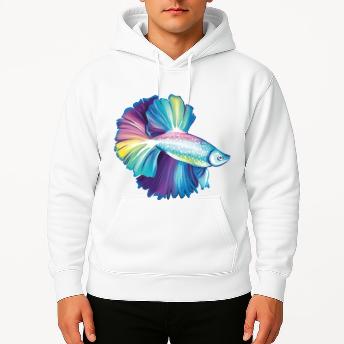 Colorful Betta Fish Swimming Hoodie