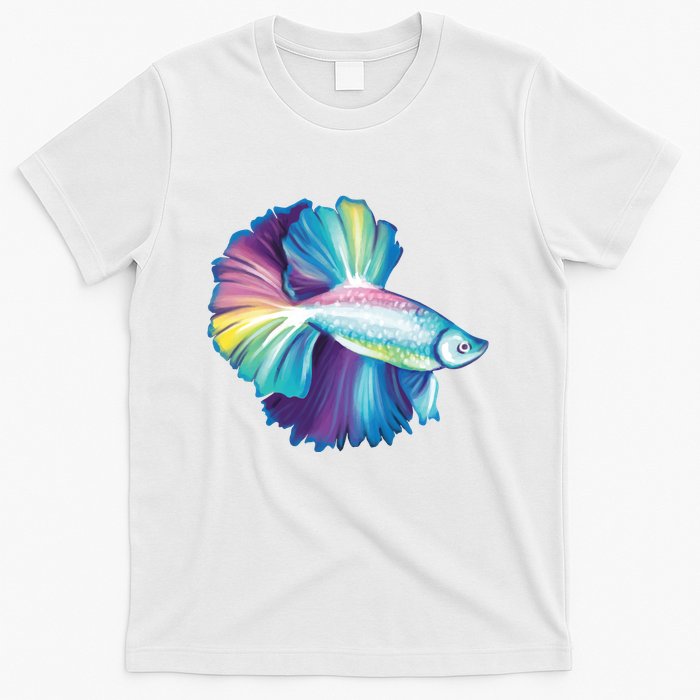 Colorful Betta Fish Swimming T-Shirt