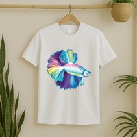 Colorful Betta Fish Swimming T-Shirt