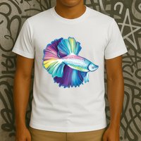 Colorful Betta Fish Swimming T-Shirt