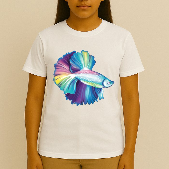 Colorful Betta Fish Swimming T-Shirt