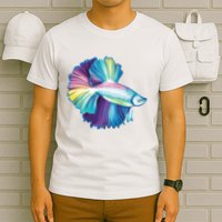 Colorful Betta Fish Swimming T-Shirt