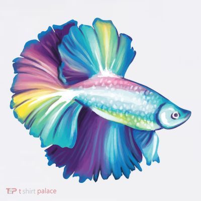 Colorful Betta Fish Swimming T-Shirt