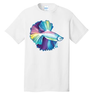 Colorful Betta Fish Swimming Tall T-Shirt