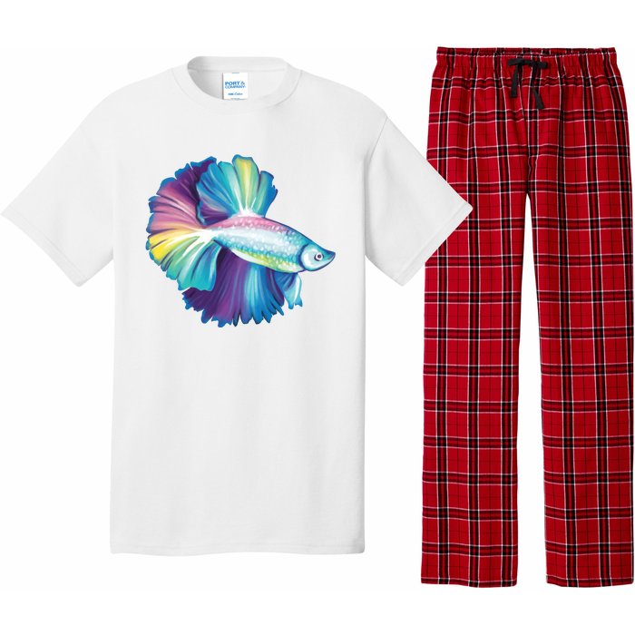 Colorful Betta Fish Swimming Pajama Set