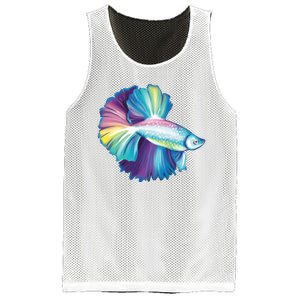 Colorful Betta Fish Swimming Mesh Reversible Basketball Jersey Tank