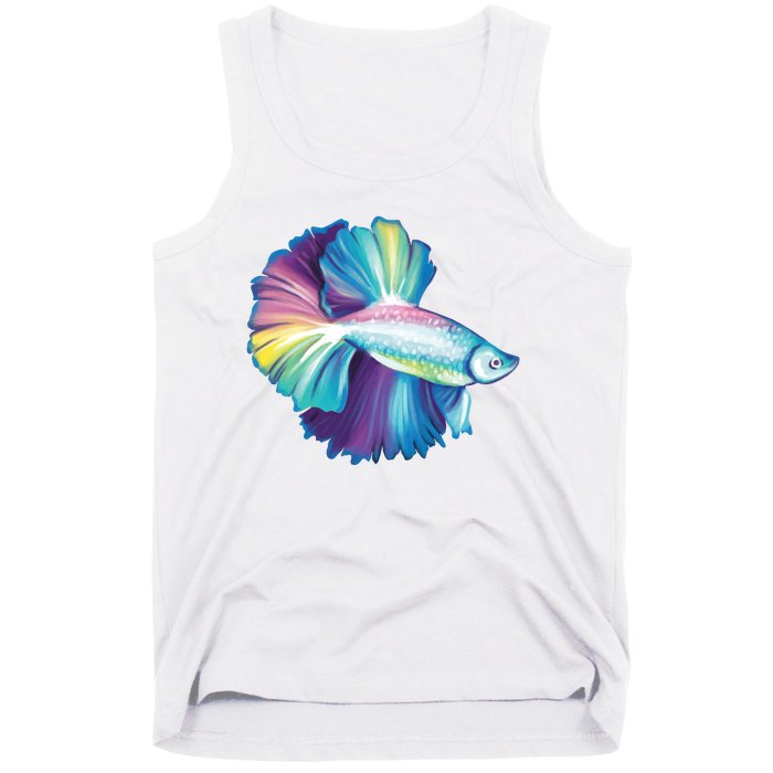 Colorful Betta Fish Swimming Tank Top