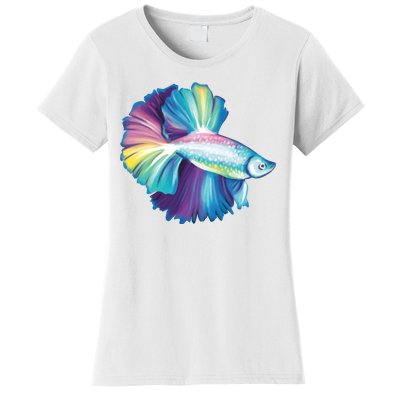 Colorful Betta Fish Swimming Women's T-Shirt