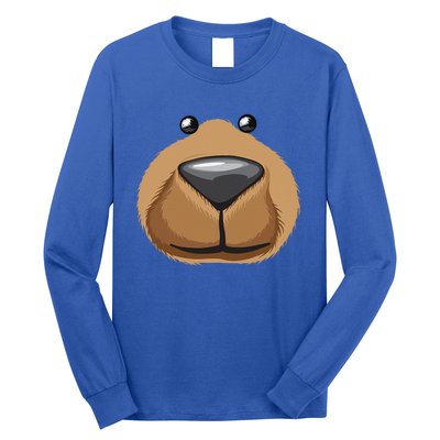 Cute Bear Face Costume Funny Halloween Teddy DIY Gift Long Sleeve Shirt