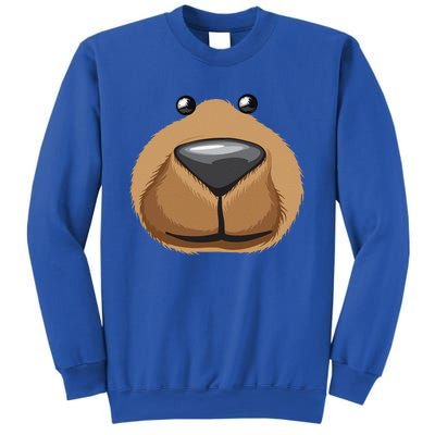 Cute Bear Face Costume Funny Halloween Teddy DIY Gift Sweatshirt