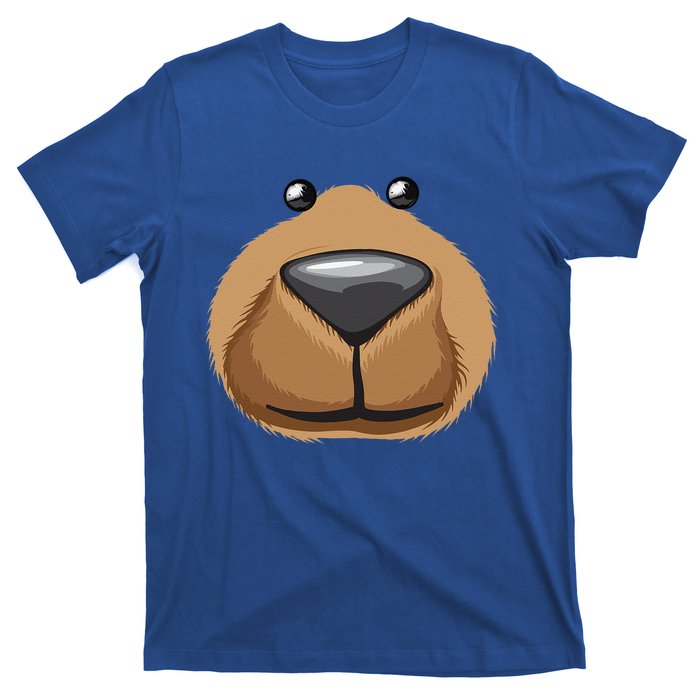 Cute Bear Face Costume Funny Halloween Teddy DIY Gift T-Shirt