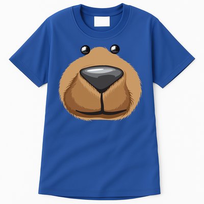 Cute Bear Face Costume Funny Halloween Teddy DIY Gift Tall T-Shirt