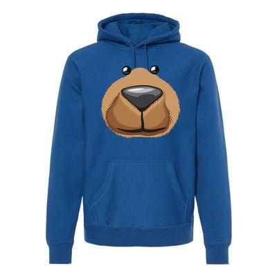 Cute Bear Face Costume Funny Halloween Teddy DIY Gift Premium Hoodie