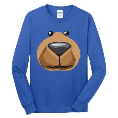 Cute Bear Face Costume Funny Halloween Teddy DIY Gift Tall Long Sleeve T-Shirt