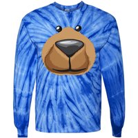 Cute Bear Face Costume Funny Halloween Teddy DIY Gift Tie-Dye Long Sleeve Shirt