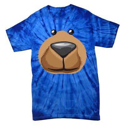 Cute Bear Face Costume Funny Halloween Teddy DIY Gift Tie-Dye T-Shirt