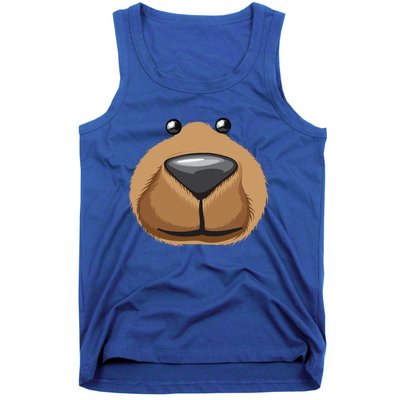 Cute Bear Face Costume Funny Halloween Teddy DIY Gift Tank Top