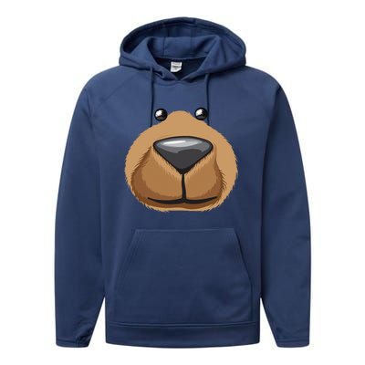 Cute Bear Face Costume Funny Halloween Teddy DIY Gift Performance Fleece Hoodie