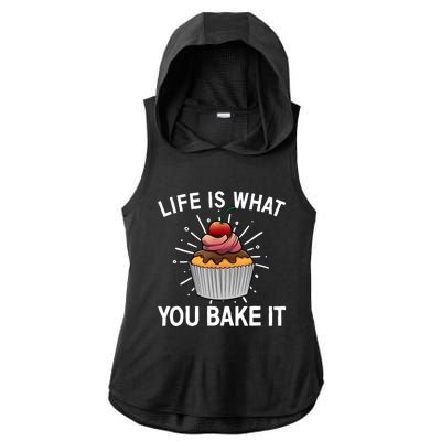 Cool Baking For Baker Cookie Cupcake Pastry Chef Ladies PosiCharge Tri-Blend Wicking Draft Hoodie Tank