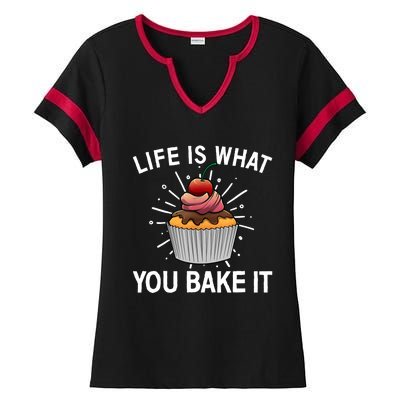 Cool Baking For Baker Cookie Cupcake Pastry Chef Ladies Halftime Notch Neck Tee