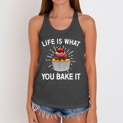 Cool Baking For Baker Cookie Cupcake Pastry Chef Women's Knotted Racerback Tank