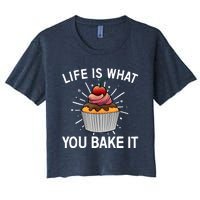 Cool Baking For Baker Cookie Cupcake Pastry Chef Women's Crop Top Tee