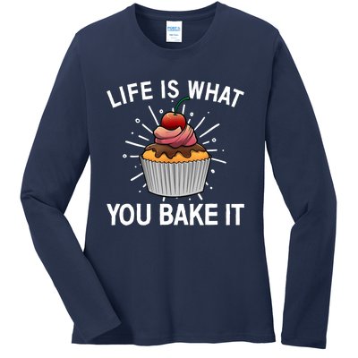 Cool Baking For Baker Cookie Cupcake Pastry Chef Ladies Long Sleeve Shirt