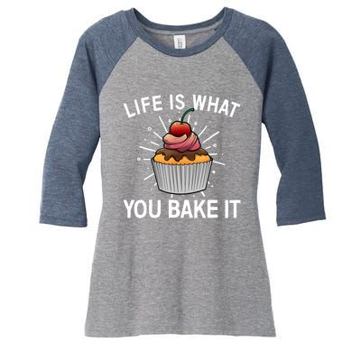 Cool Baking For Baker Cookie Cupcake Pastry Chef Women's Tri-Blend 3/4-Sleeve Raglan Shirt