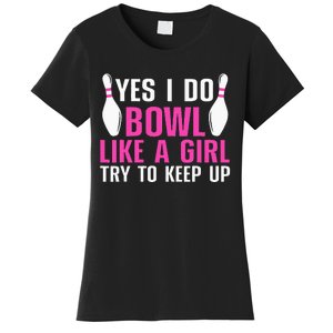 Cute Bowling For Women Bowler Spare Me Ladies Bowling Women's T-Shirt