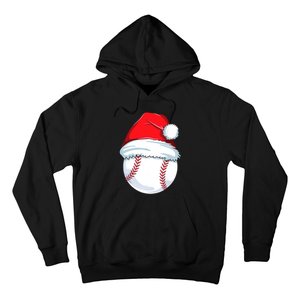 Christmas Baseball For Kids Men Ball Santa Pajama Hoodie