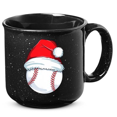 Christmas Baseball For Kids Men Ball Santa Pajama 15oz Campfire Ceramic Mug
