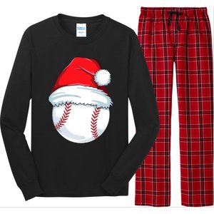 Christmas Baseball For Kids Men Ball Santa Pajama Long Sleeve Pajama Set