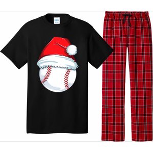 Christmas Baseball For Kids Men Ball Santa Pajama Pajama Set