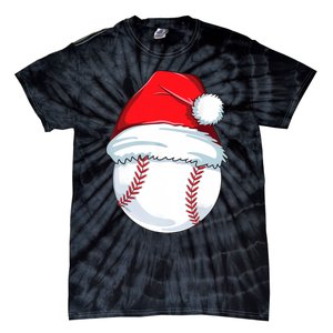 Christmas Baseball For Kids Men Ball Santa Pajama Tie-Dye T-Shirt