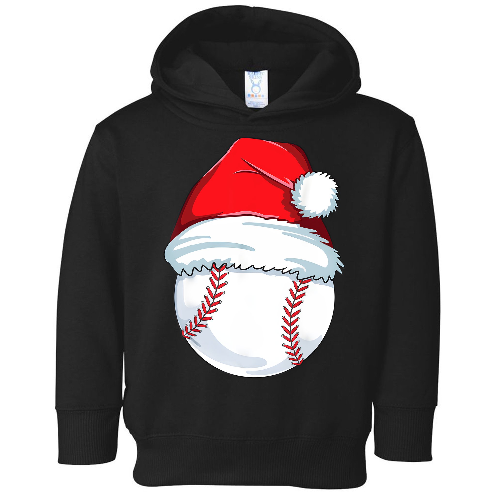 Christmas Baseball For Kids Men Ball Santa Pajama Toddler Hoodie