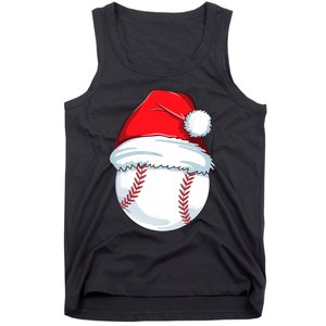 Christmas Baseball For Kids Men Ball Santa Pajama Tank Top