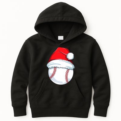 Christmas Baseball For Kids Men Ball Santa Pajama Kids Hoodie
