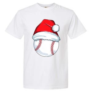 Christmas Baseball For Kids Men Ball Santa Pajama Garment-Dyed Heavyweight T-Shirt