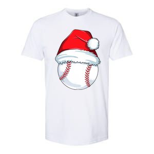 Christmas Baseball For Kids Men Ball Santa Pajama Softstyle CVC T-Shirt