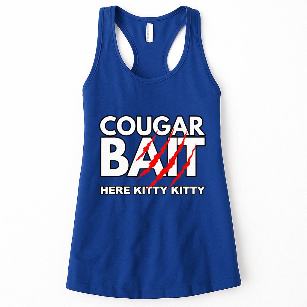 Cougar Bait Funny Halloween Costume Older Woman Younger Man Womens Tank Top