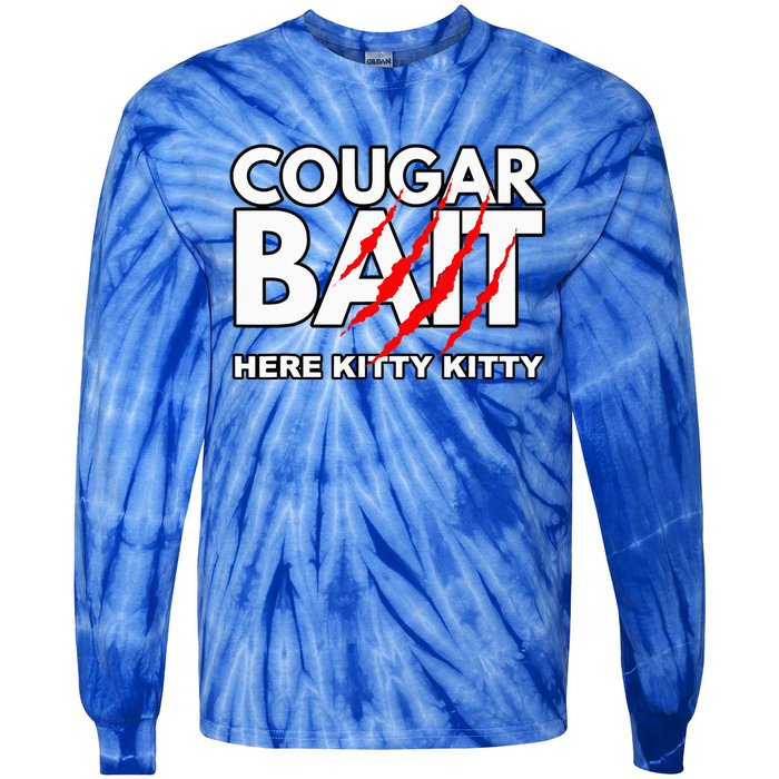 Cougar Bait Funny Halloween Costume Older Woman Younger Man Tie-Dye Long Sleeve Shirt