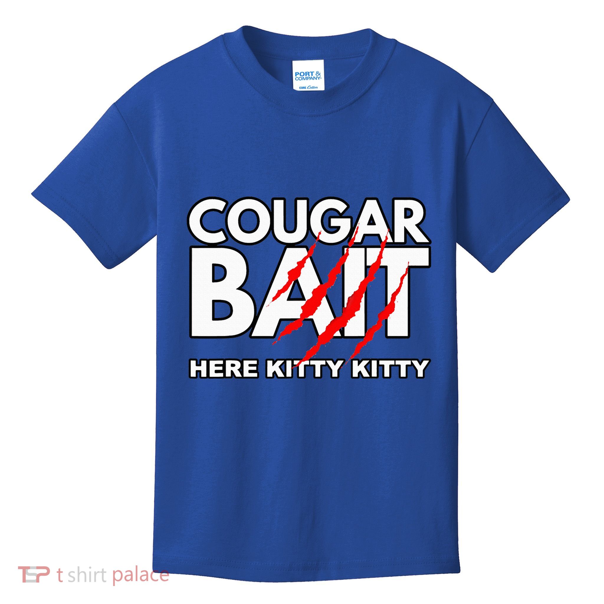Cougar Bait Funny Halloween Costume Older Woman Younger Man Kids T-Shirt
